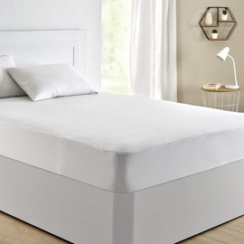 Pikolin Home – Jersey Mattress Protector, 100% Cotton, Waterproof and Breathable, white, Lit 160-160 x 190/200 cm