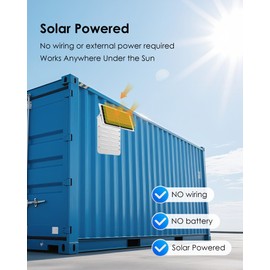 Solar Ventilator Fan, Dual Fan Design for Shipping Container Vent, Adjustable Angle 15W Solar Panel, Waterproof Solar Vent Kit Prevent Condensation and Overheating