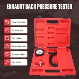 Exhaust Back Pressure Tester/Gauge, Automotive Replacement Exhaust Cat-Back Systems with 6-Foot Hose Automotive Back Pressure Tester