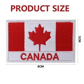 Canada Flag Patch 4 pcs Patches for Clothes Canadian Flag Patches Maple Leaf Patch for Backpack Hats Jackets Team Uniform