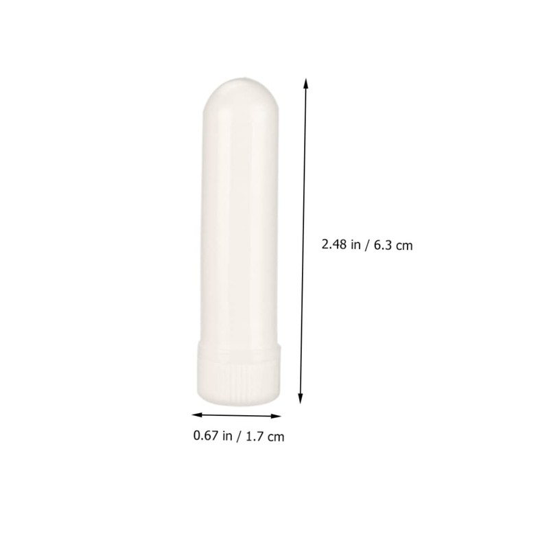 Baluue 5pcs Essential Oil Refillable Aromatherapy Tubes Portable White for