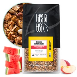 Tiesta Tea - Chunky Watermelon, Loose Leaf, Sweet Watermelon Herbal Tea, Premium Non-Caffeinated Fruit Blend, Makes Hot or Iced & Brews Up to 200 Cups, 16oz Resealable Bulk Pouch