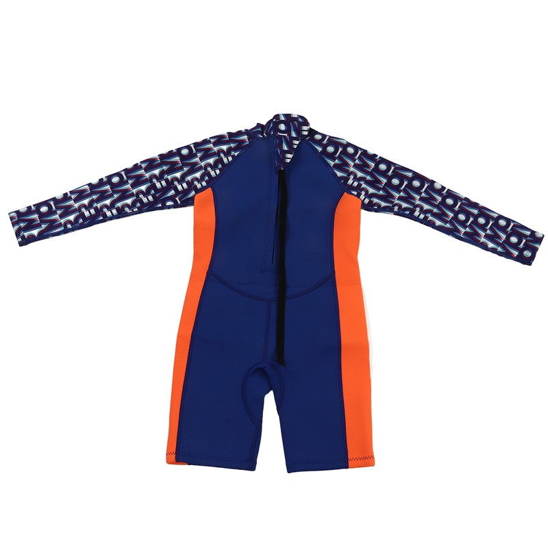 Children Diving Suit 2.5mm Neoprene Rubber Nylon Long Sleeve Blue