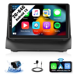 SIXWIN Android Car Stereo for Ford Fiesta 2009-2014 with Wireless CarPlay Android Auto Mirror Link 2G+64G 9 Inch Touchscreen Bluetooth GPS Navigation WiFi FM Backup Camera MIC