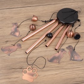 Dog Wind Chimes for Outside Pet Memorial Gifts for Loss of Dogs Aluminum Bells Tubes Remembrance Windchime with S Hook for Garden Yard Patio Hanging Decor Housewarming Gift