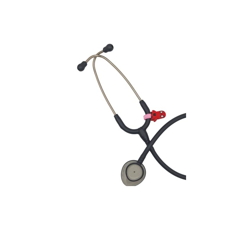 Stethoscope Charms Clip - Medical gift Pink Spider