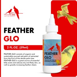 Morning Bird Feather-Glo 2 Oz – Palm Oil Supplement for Birds – Supports Pet Skin Treatment Spray, Feather Shine & Immune Health – Vitamin, Mineral & Energy Support for All Bird Types
