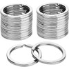 KINGFOREST 200PCS Flat Key Rings 1 Inch, Metal Keychain Rings
