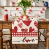 Artoid Mode Red Buffalo Plaid Love Heart Valentine's Day Table