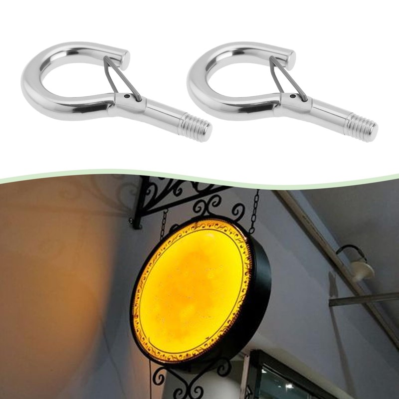 eMagTech Pack of 10 M5 Screw Hooks Hanging Spring Buckle
