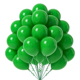 FOTIOMRG Green Balloons 12 inch, 50 Pack Green Latex Party Balloons Helium Quality for Birthday Graduation Baby Shower Jungle Christmas Party Decorations