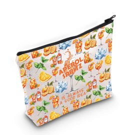 PLITI Aperol Spritz Gift Cocktail Lover Gift Aperol Spritz Is Always A Good Idea Aperol Spritz Bachelorette Makeup Bag (good aperol spritz bag)