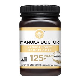 MANUKA DOCTOR - MGO 125+ Manuka Honey Monofloral, 100% Pure New Zealand Honey. Certified. Guaranteed. RAW. Non-GMO (17.6 oz)