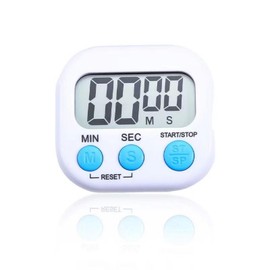 VINPAM-Digital Kitchen Timer with Magnetic Back, Vertical Stand, and Hang Hole - Loud Alarm for Precise Cooking and Baking - Countdown Clock (White)