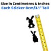 11 x Cute Bunny Rabbit Silhouette Waterproof Sticker Pack -