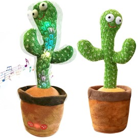 Dancing Cactus Plush Toy Doll Electronic Recording Shake With Song Funny Gift US