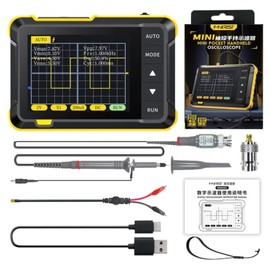 DSO152 Mini Handheld Oscilloscope, Automotive Oscilloscope, Digital Oscilloscope Kit with 2.8” TFT, 2.5MS/s High Sampling Rate, 200KHz Bandwidth, Trigger Function Auto/Nomal/Single