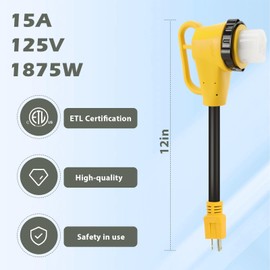 50 Amp to 110 Volt RV Adapter with Twist Lock, 50 Amp to 15 Amp / 20 Amp Household Adapter, NEMA 5-15P to NEMA SS2-50R Electrical Power Adapter with Upgraded Grip Handle for 50 Amp Camper, ETL Listed
