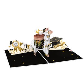 Lovepop® 3D Pop-Up Card Happy Graduation Lama Greeting Card for Passing Exam, Graduation, Training, Continuing Education | Includes Envelope & Hidden Compartment for Money & Vouchers