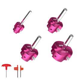 Original Design Patent Triple Inserts 4 Pcs PVC Pipe Reamer Kit, PVC Fitting Saver, Pipe Tools Contains 3/4", 1", 1-1/2", 2" and 2 Replacement Carbide Inserts for Schedule 40