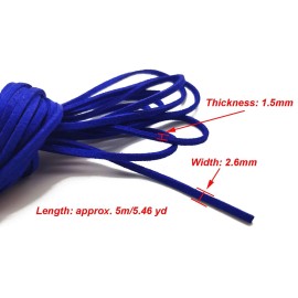 Sovenny 10 Pieces 2.6Mm X 5M Flat Leather Cord Suede Thread String Rope for Bracelet Nec