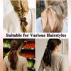 MOTIBACK 6 PCS Silk Scrunchies with Elegant Hair Bows Premium