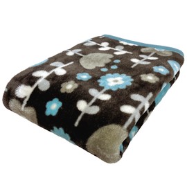 Ultra Warm New Meyer Potpourri II, Brown, 27.6 x 39.4 inches (70 x 100 cm), Flannel, Lightweight, Thick, For Autumn and Winter