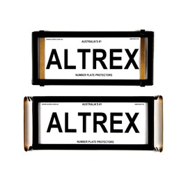 Altrex Number Plate Protectors 4 Figure Slimline Black No lines *VIC & QLD plates* 4VSNL