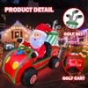 BLOWOUT FUN 6ft Length Inflatable Christmas Golf Cart with Santa
