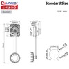 CNLINKO YM-20 RJ45 Panel Mount Socket, CAT6 Ethernet Connector RJ45