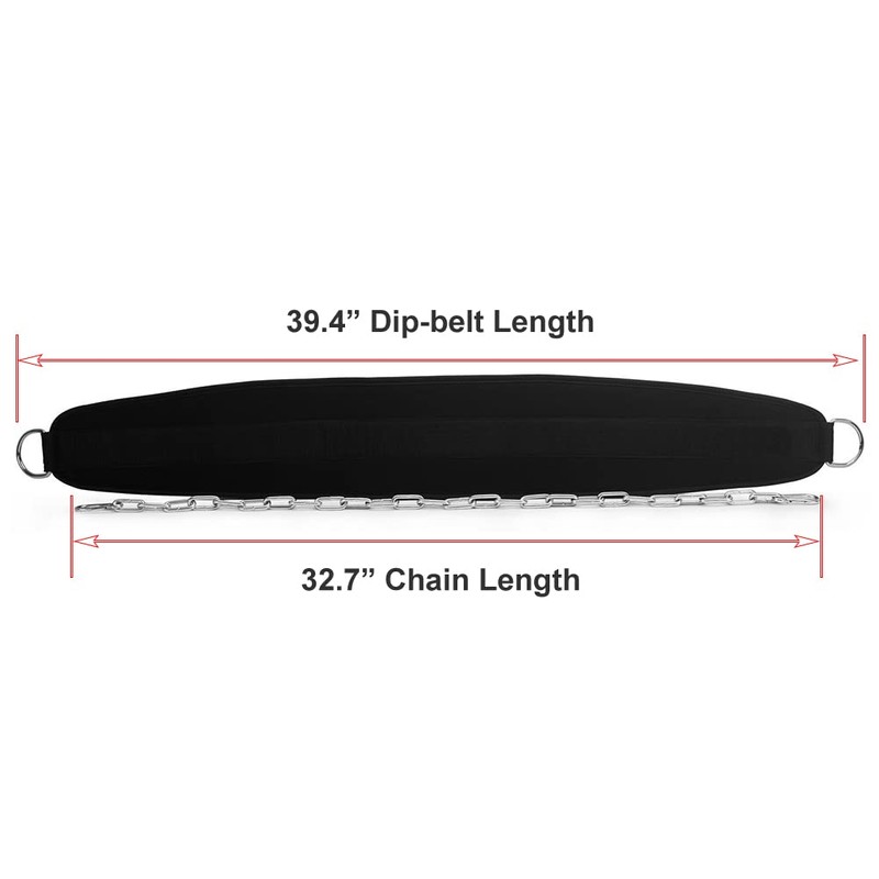 Grofitness Dip Belt with Chain Weightlifting Waist Support Belt Body