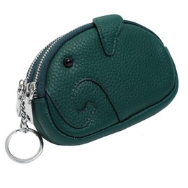 BAWAKO Elephant Leather Coin Purse Key Bag Coin Purse Coin Purse Small Purse Coin Purse Coin Purse Coin Purse Coin Purse Coin Purse, Green, Wallet