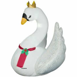 GEMMY 6FT SWAN Christmas Airblown Inflatable w Metallic Wings Lighted Yard Decor