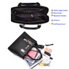 Haipky 2Pcs Women PU Leather Top-Handle Bag Set with Tassel