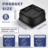 MixDora Bed Risers 1 Inch Square Stackable Furniture Risers Anti-Slip