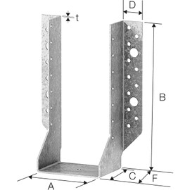 SIMPSON BSNN80/180 Joist Hanger BSNN 80 x 180 Hot-Dip Galvanised External with Rating