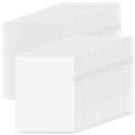 KTRIO Clear Folders Sleeves Plastic Documents Project Pockets 100 Pack, Fits Letter Size 8.5x11 Paper, L-Shaped File Jackets, Acid-Free Poly Plastic, Transparent