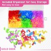GOLD DEER 1000 Pack Rubber Band S Clips for Loom