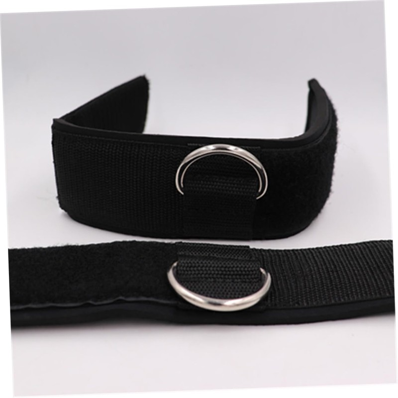 WOONEKY 1 Pair of Black Ankle Straps for Gym Training