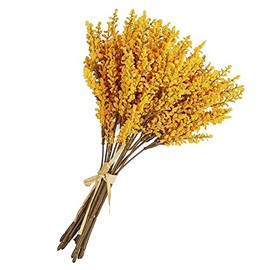 Factory Direct Craft Artificial Golden Heather Floral Bush | Size: 15" H