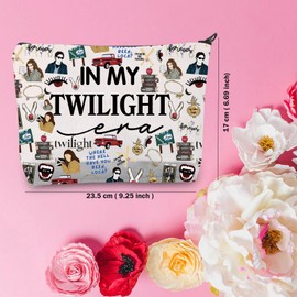 Twilight Merch Vampire Movie Gift Vampire Fans Gift Twilight Cosmetic Bag for Bella Edward Fans (TW Bag)