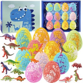 Bath Bombs Children Pack of 12, Bath Bombs Children with Surprise, Bath Additive, Dinosaur Bath Bombs, Dinosaur Toy, Easter Christmas Children's Day Gifts, Birthday Gifts for Boys Girls
