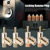 4pcs Banana Plug BA1403 Angled Locking Stacking Banana Plug 24K