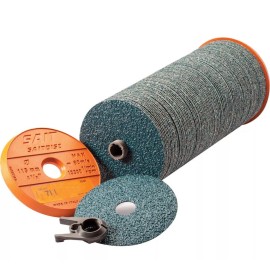 United Abrasives SAIT 56367 5x7/8 Bulk 7-II Ceramic Fiber Discs 36 Grit 100 pack