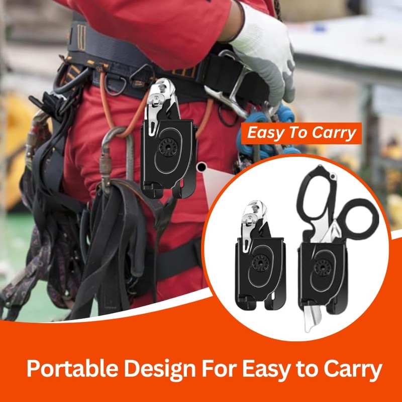 6 in 1 Multifunctional Trauma Shears Foldable with Strap Cutter