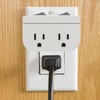 Grounded Double Outlet Power Adapter with Separate On/Off Rocker Switches,