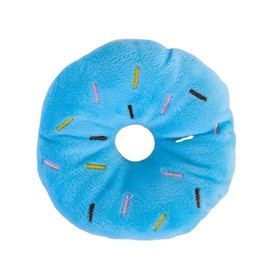 WsjiaboFux Blue Donut Dog Chew Toy Soft Plush Donut Sound Toy Cute Pet Bite Squeaker Sound Puppy Dog Plush Chewing Toy Pet Supply for Puppy，Toys，Dog Squeak Toys
