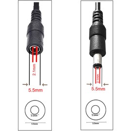 LitaElek DC 12V-24V 3A LED Tape Dimmer Switch Off Cord LED Dimmer with DC Jack PWM Dimmer Controller LED Tape Connector SMD Connector for SMD 5050 3528 2835 5630 LED Strip LED Strip Light