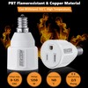 3 Prong Light Bulb Socket Adapter, Polarized Outlet, Light Socket