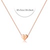 Mieoyue S925 Silver Tiny Heart Initial Necklace, 18" Letter Choker